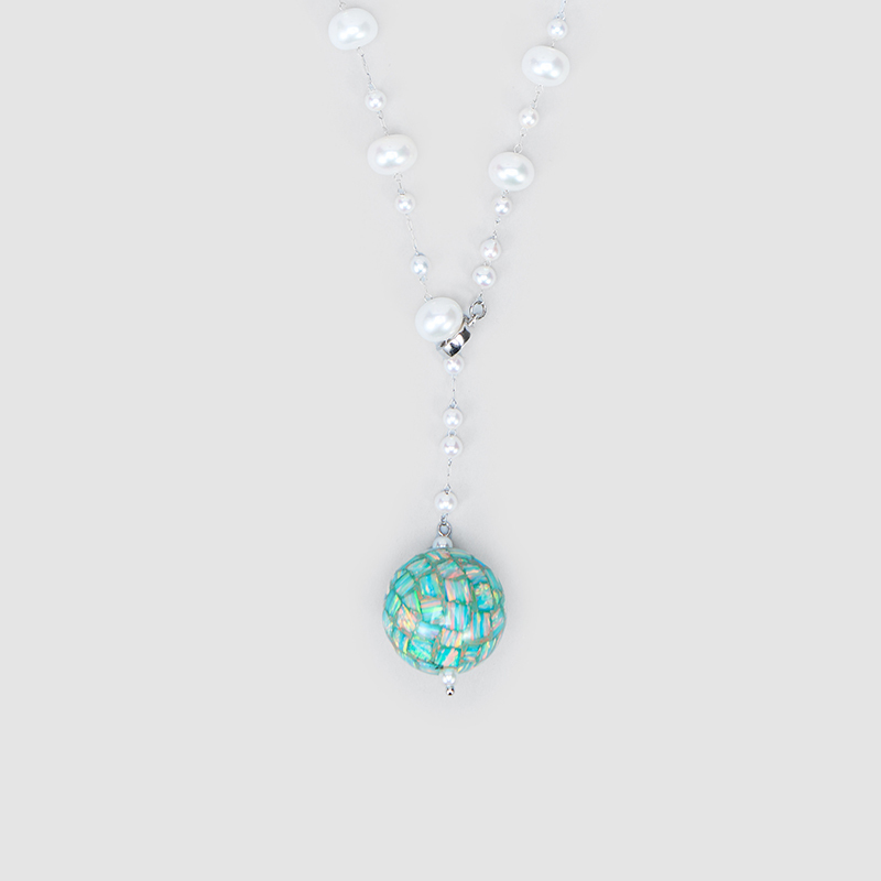 Original Handmade Natural Pearls collar chain by OHGG - OHGGRN24294