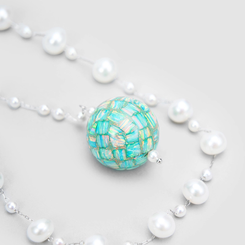 Original Handmade Natural Pearls collar chain by OHGG - OHGGRN24294