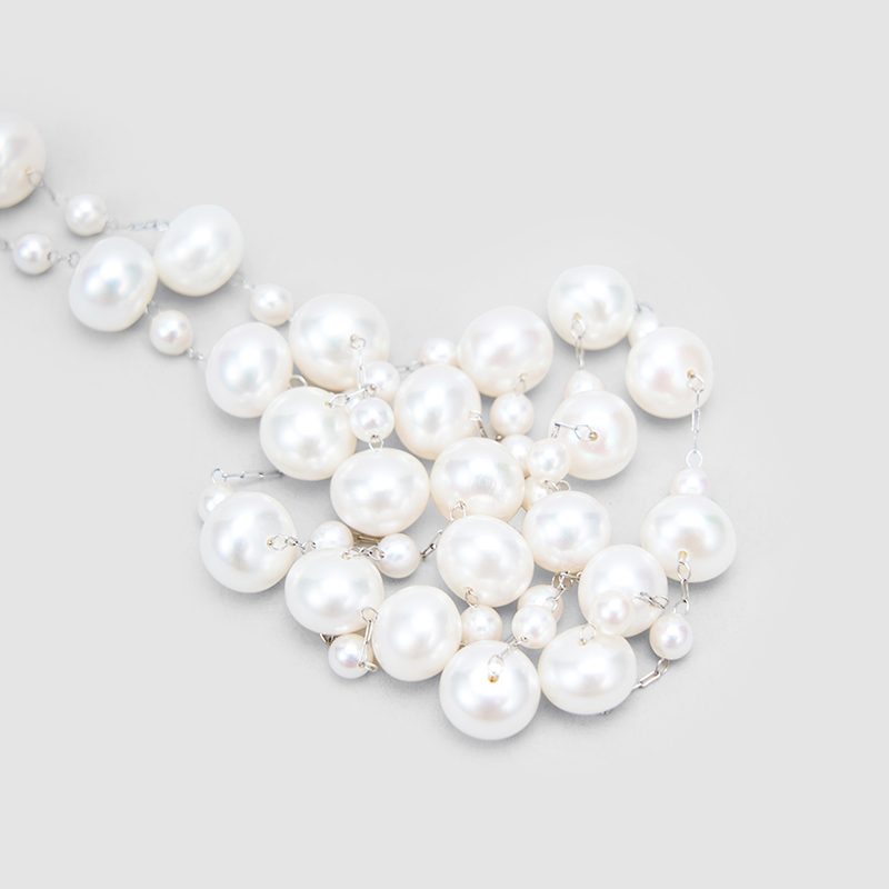 Original Handmade Natural Pearls collar chain by OHGG - OHGGRN24294