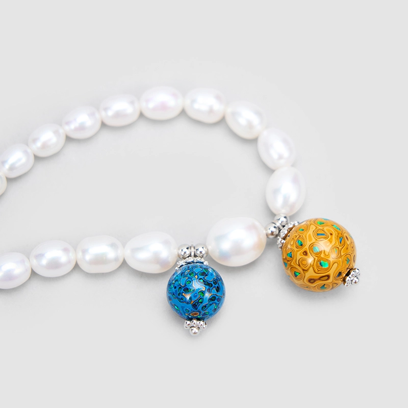 Original Handmade Natural Pearls collar chain by OHGG - OHGGRN24290