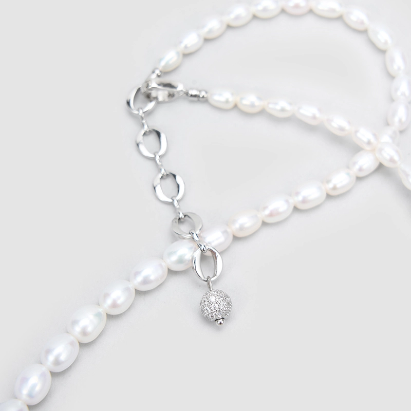 Original Handmade Natural Pearls collar chain by OHGG - OHGGRN24290