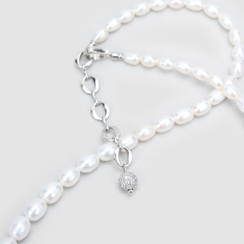 Original Handmade Natural Pearls collar chain by OHGG - OHGGRN24290