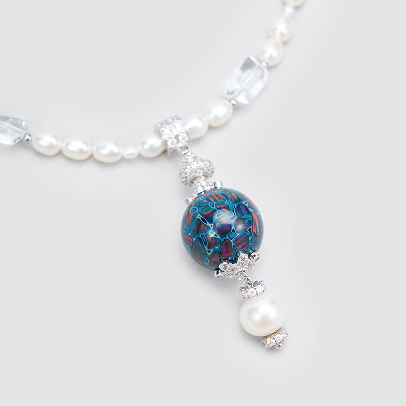 Original Handmade Natural Pearls collar chain by OHGG - OHGGRN24295