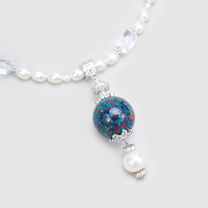 Original Handmade Natural Pearls collar chain by OHGG - OHGGRN24295