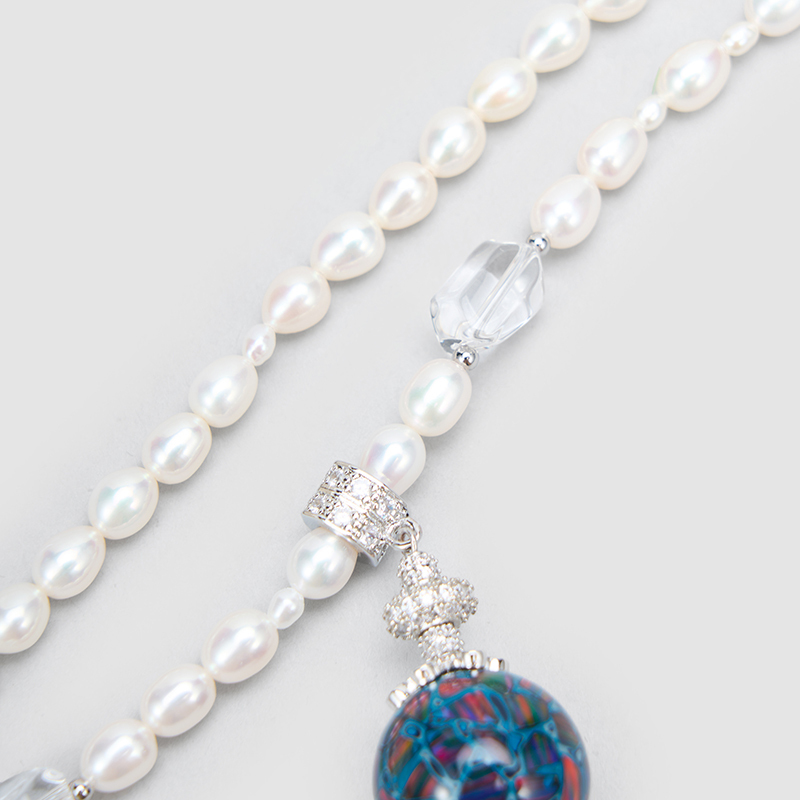 Original Handmade Natural Pearls collar chain by OHGG - OHGGRN24295