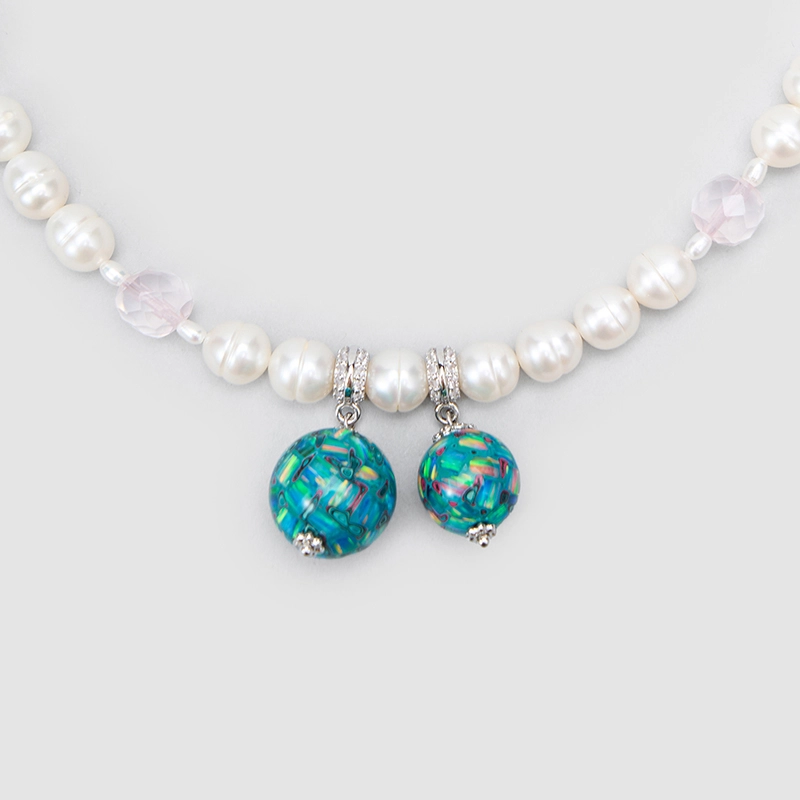 Original Handmade Natural Pearls collar chain by OHGG - OHGGRN24306