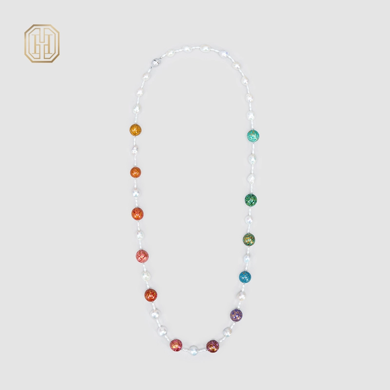 Original Handmade Natural Pearls collar chain by OHGG - OHGGRN24285