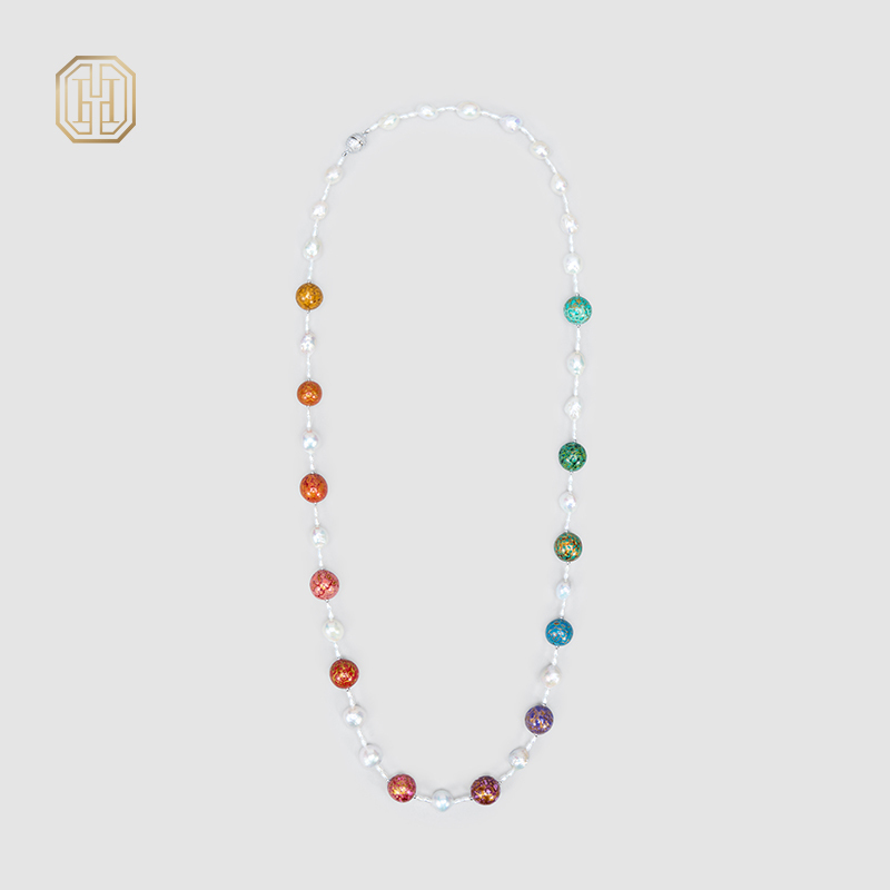 Original Handmade Natural Pearls collar chain by OHGG - OHGGRN24285