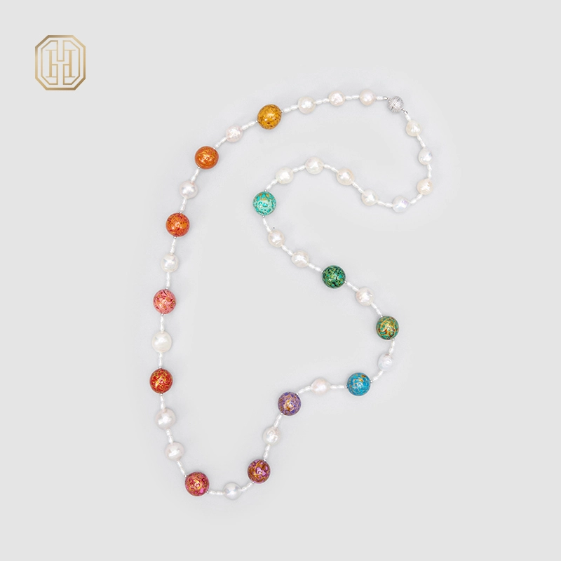 Original Handmade Natural Pearls collar chain by OHGG - OHGGRN24285