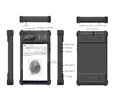 Rugged Biometric Tablet PC,F808-Rugged Tablet with IB FAP30 Fingerprint Scanner,Sunmeo