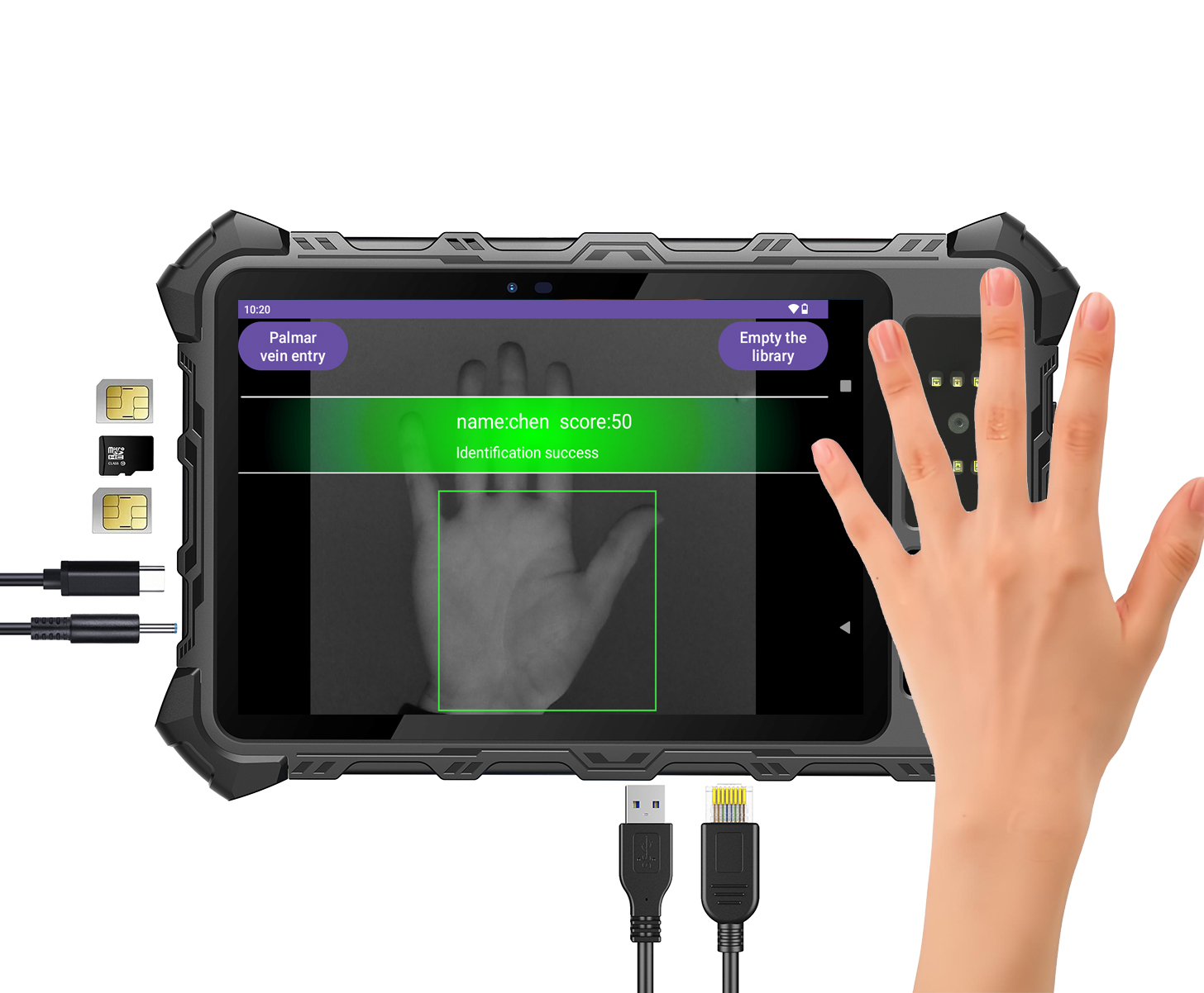 Rugged Biometric Tablet PC,Palm Vein and Face Recognition Terminal for Access Control,Sunmeo