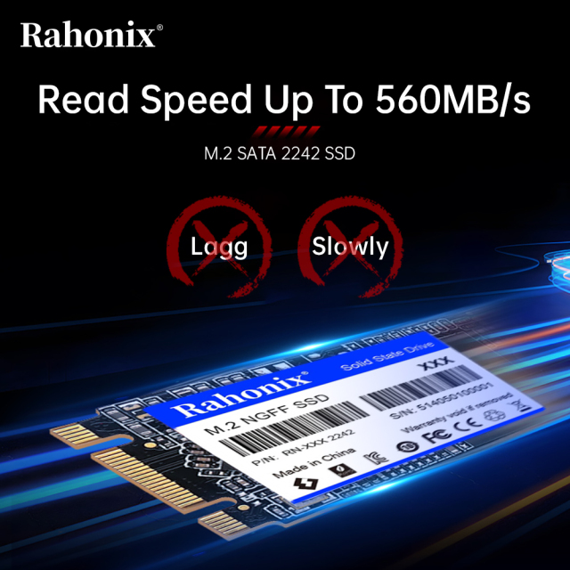 RN Series M.2 SATA 2242 SSD, read speed up to 560MB/ssolid state drive