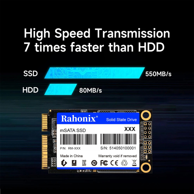 RM Series mSATA SSD, read speed up to 560MB/ssolid state drive