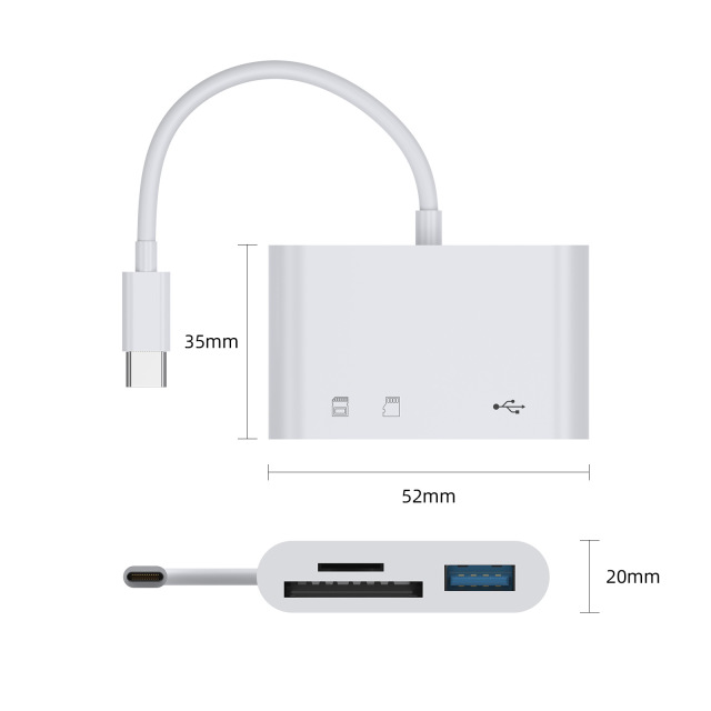 Rahonix Card Reader Type-C/Android/2-in-1 Multi functional OTG2.0 SD/TFU drivesolid state drive