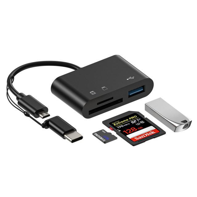 Rahonix Card Reader Type-C/Android/2-in-1 Multi functional OTG2.0 SD/TFU drivesolid state drive