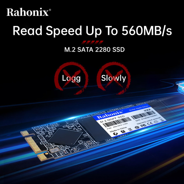 RN Series M.2 SATA 2280 SSD, read speed up to 560MB/ssolid state drive