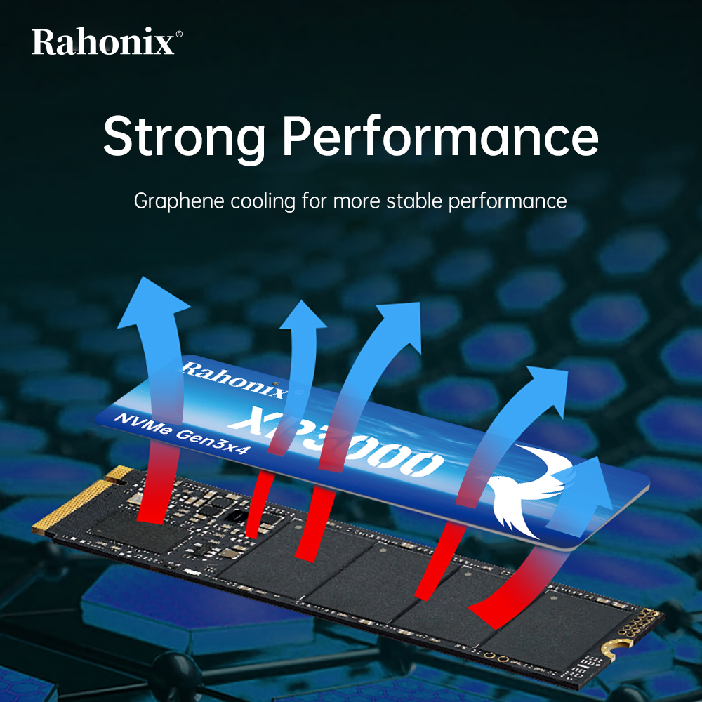 XP3000 Series M.2 NVMe 2280 PCIe3.0x4 SSD, read speed up to 3500MB/s