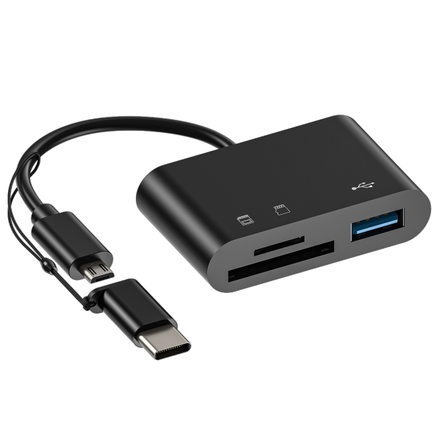 Rahonix Card Reader Type-C/Android/2-in-1 Multi functional OTG2.0 SD/TFU drivesolid state drive