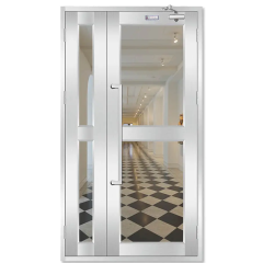 Stainless Steel Glass Fire Door