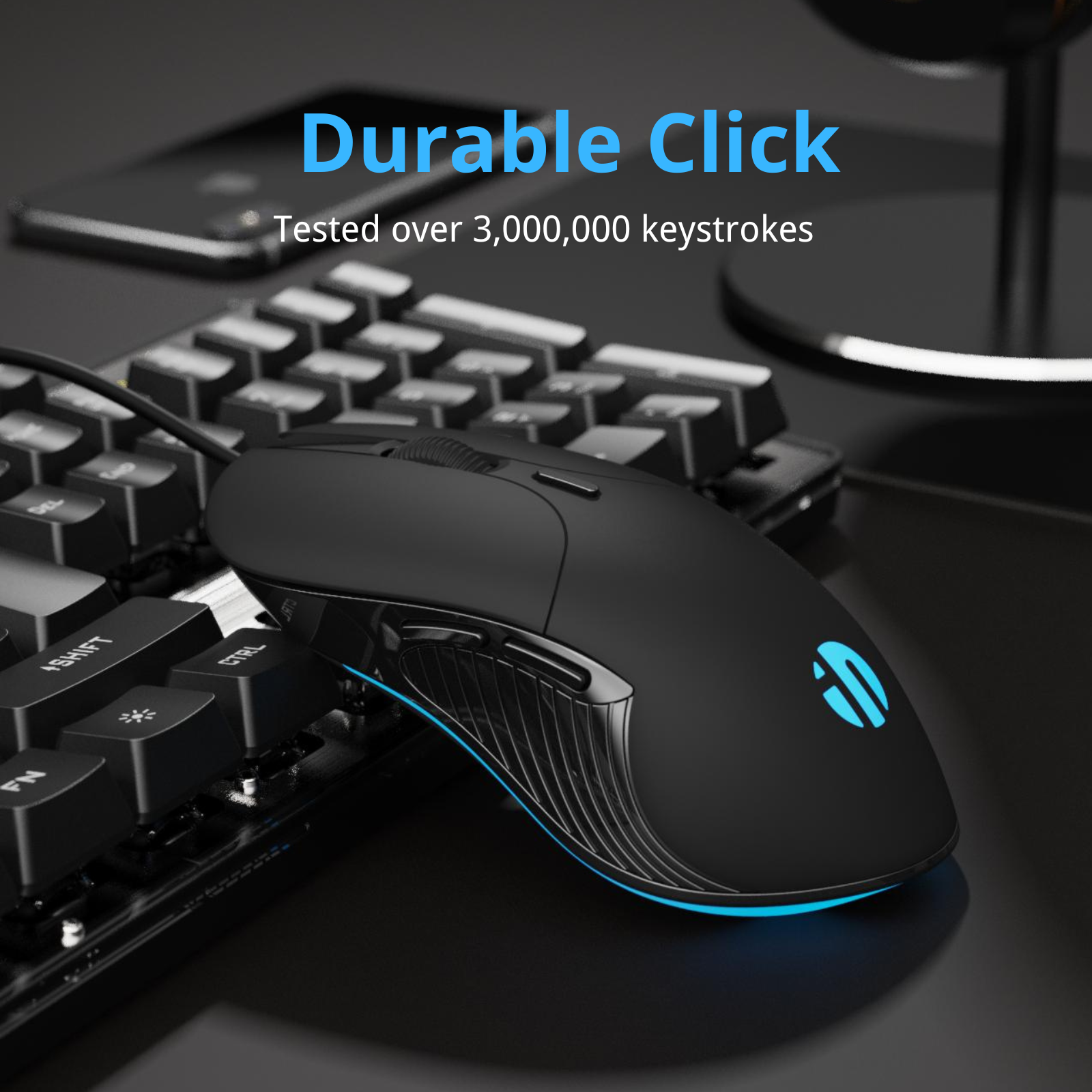 Wired Mouse, USB Wired Mouse with Silent Click, 4800DPI Adjustable & 6 Programmable Buttons, Optical Tracking, Ergonomic Design, USB Mouse for PC Laptop Computer(Black)
