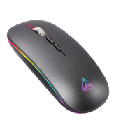 Uineer Bluetooth Mouse, Rechargeable Bluetooth (BT 5.1+2.4G) Wireless Mouse, Silent Computer Mice for Laptop Desktop, MacBook, Windows, Mac OS(Black)