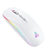 Uineer Bluetooth Mouse, Rechargeable Bluetooth (BT 5.1+2.4G) Wireless Mouse, Silent Computer Mice for Laptop Desktop, MacBook, Windows, Mac OS(Black)