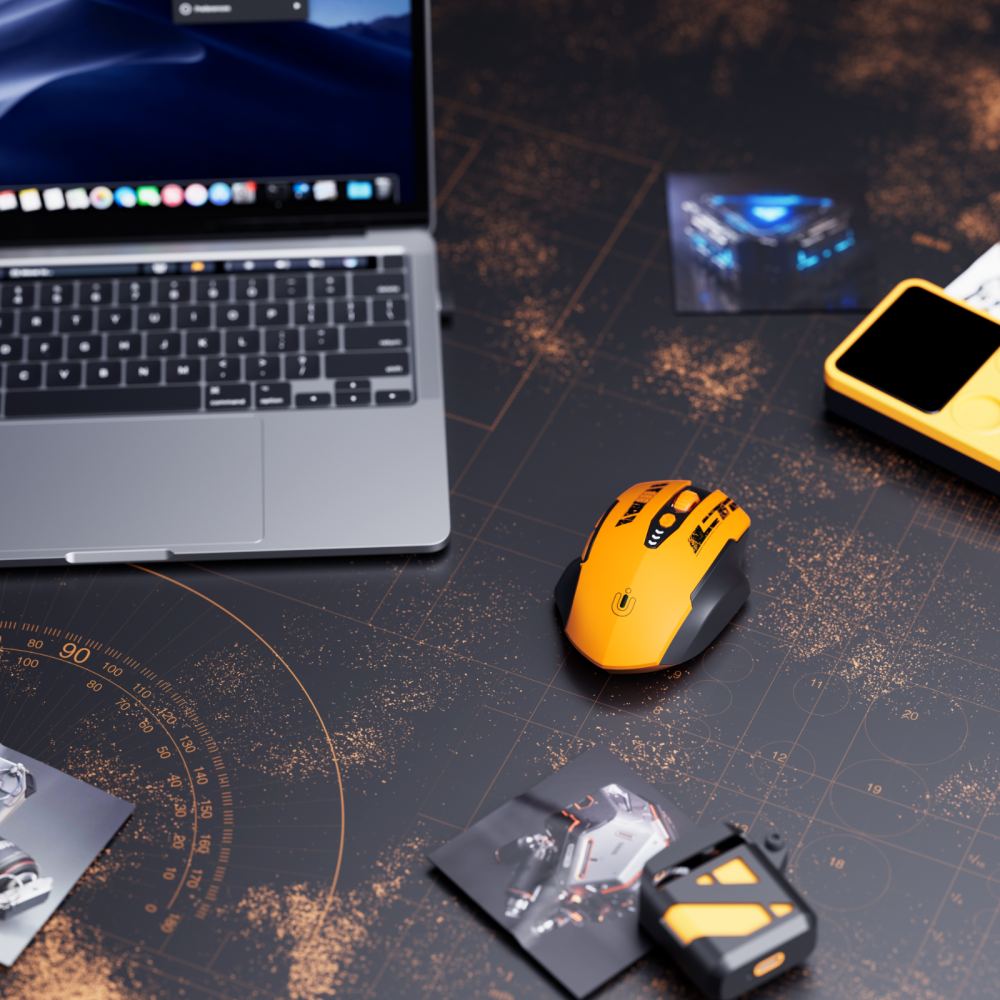 Uineer Bluetooth Mouse,[Upgraded] Multi-Device Wireless mouse,Visible Battery Level,Tri-mode (BT 5.0/4.0+2.4G Hz) Rechargeable Ergonomic mouse, 4 Adjustable DPI,Coldless mouse for Laptop and PC,black