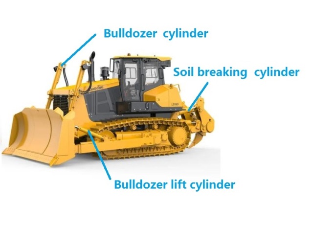 Bulldozer hydraulic cylinder