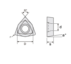 svart tools,Metallo duro nero,Inserto di fresatura WCMX-Svart Utensili da taglio in metallo duro