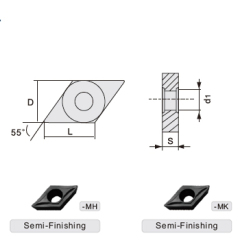 svart tools,スヴァルトハードメタル,ポジティブ旋削インサート DCMT 超硬インサート CNC 切削工具