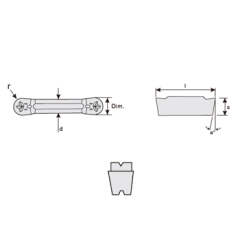 svart tools,Metallo duro nero,Inserti per scanalatura MRMN