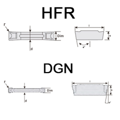 svart tools,Metallo duro nero,Inserti per scanalatura HFR DGN