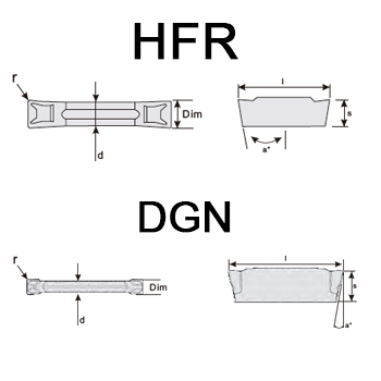 svart tools,Metallo duro nero,Inserti per scanalatura HFR DGN