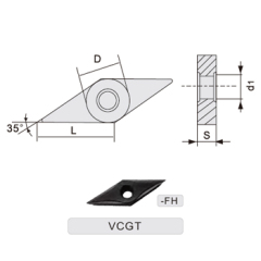 svart tools,Metallo duro nero,Inserti per tornitura positiva Inserti in metallo duro VCGT utensili da taglio CNC