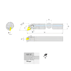svart tools,Metallo duro nero,Portautensili per tornitura MVQNR/L