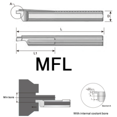 svart tools,Metallo duro nero,Barre MFL scanalate frontali con canale refrigerante