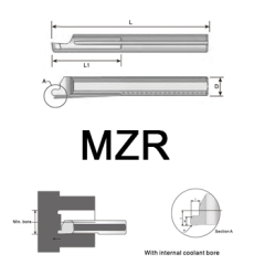 svart tools,Metallo duro nero,Barre MZR scanalatura frontale con canale refrigerante