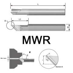 svart tools,Metallo duro nero,Barre MWR Smussatura e profilatura con canali refrigeranti