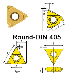 svart tools,Métal dur noir,Plaquettes de tournage filetées rondes DIN 405