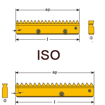Thread milling inserts ISO External thread