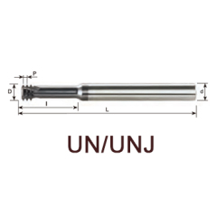 svart tools,Metallo duro nero,Filettatura interna UN/UNJ Fresa in metallo duro integrale