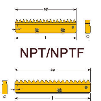 svart tools,Métal dur noir,Plaquettes de fraisage de filetage NPT/NPTF Filetage intérieur/extérieur