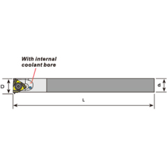 svart tools,Métal dur noir,Porte-outils à queue en carbure pour filetage à un seul point Porte-outils de fraisage de filetage Svart