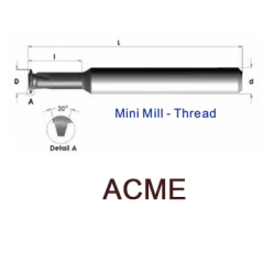 svart tools,Metallo duro nero,ACME Mill-thread in metallo duro integrale per filettatura interna con refrigerante interno ed esterno attraverso le scanalature