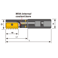 svart tools,Preto Metal Duro,Long Insert Toolholders for Thread Milling Toolholders Svart