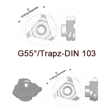 svart tools,스바르트 하드 메탈,G55°/Trapez-DIN 103 Mill-Thread inserts  for mahining deep thread Internal/External thread