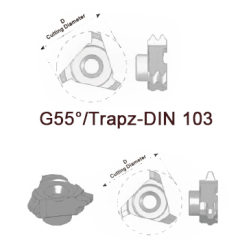 svart tools,스바르트 하드 메탈,G55°/Trapez-DIN 103 Mill-Thread inserts  for mahining deep thread Internal/External thread