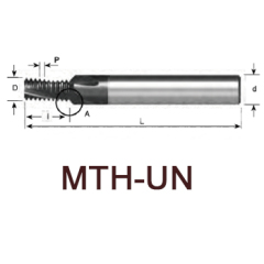 svart tools,Metallo duro nero,MTH-UN Fresa in metallo duro integrale per filettatura interna