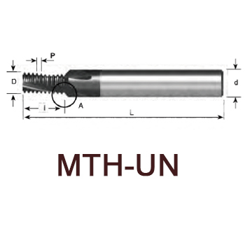 svart tools,Metallo duro nero,MTH-UN Fresa in metallo duro integrale per filettatura interna