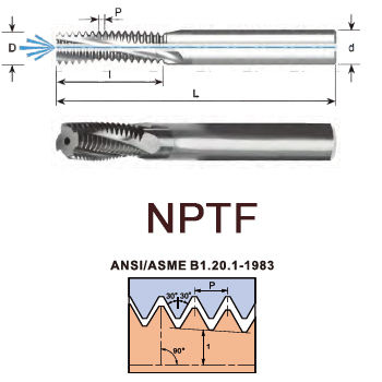 svart tools,สวาร์ทฮาร์ดเมทัล,NPTF Mill-thread solid carbide with internal coolant bore for internal and external thread
